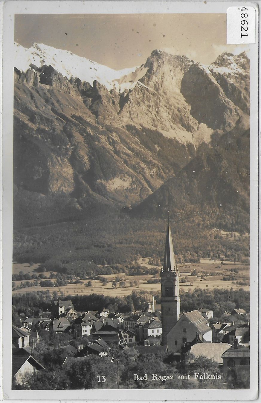 Cartoline postali: Bad Ragaz mit Falknis – Usato da Ettingen venduto da Kartenplanet