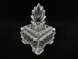 Kristall-Flacon mit Deckel - im Art-Déco Stil, Italien