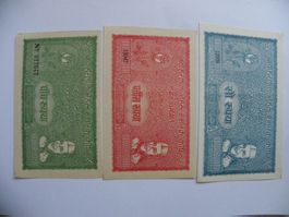 Indien 5, 25, 100 Rupien, Selten, Jawaharlal Nehru, Unz