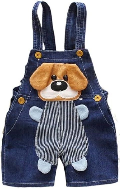 Echinodon Baby Cord Latzhose - Mit Hund Applikation Für Jungen & Mädchen