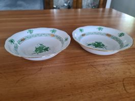 Herend Porzellan Aponyi 2 kleine runde Schalen 16.5 cm