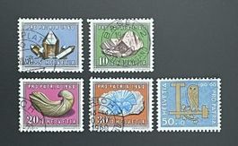 1960 PP Mineralien und Versteinerungen Satz ʘ B96 - B100