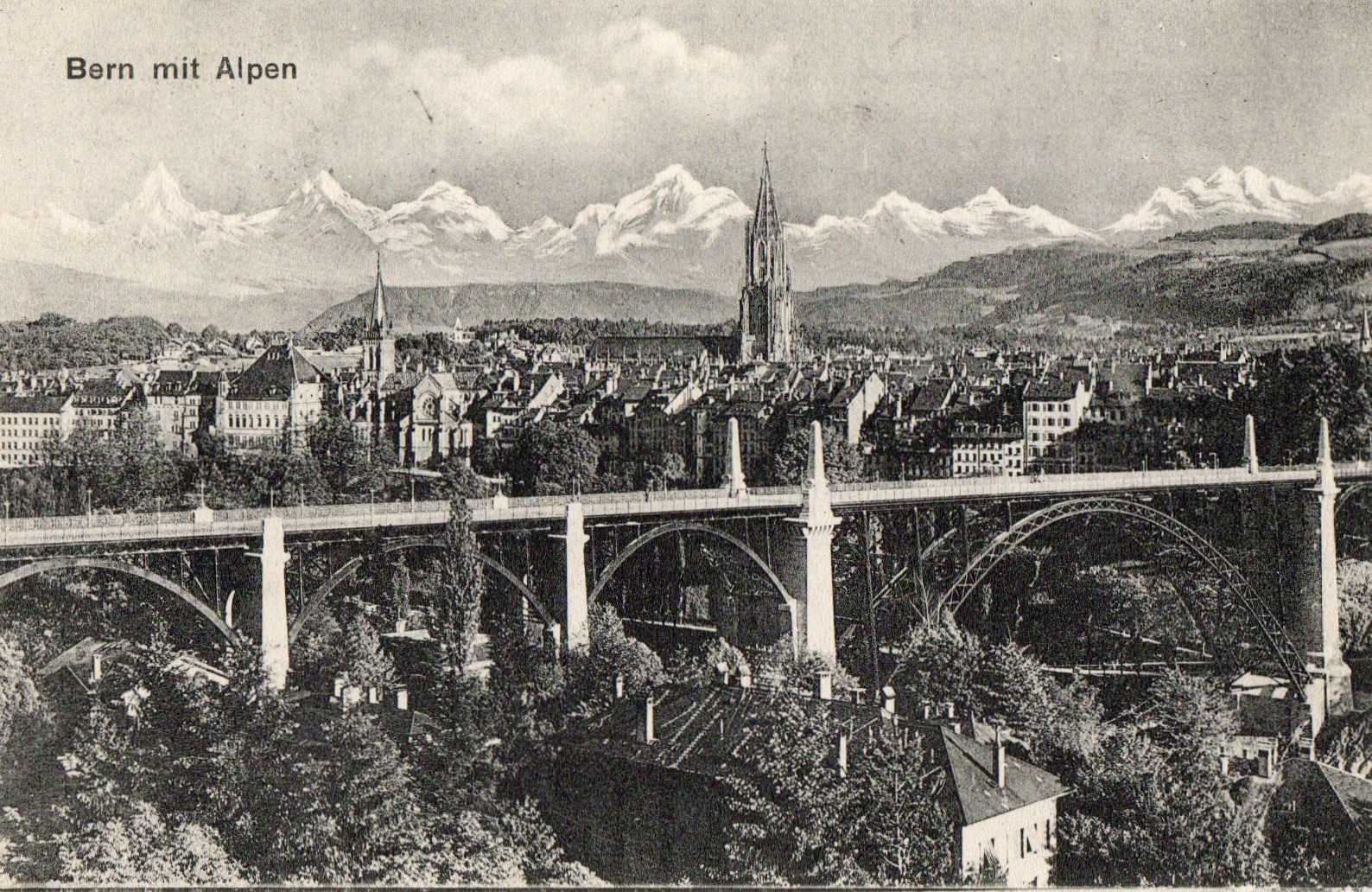 Cartoline postali: Bern und die Alpen – Usato da Melano venduto da pisonsdro