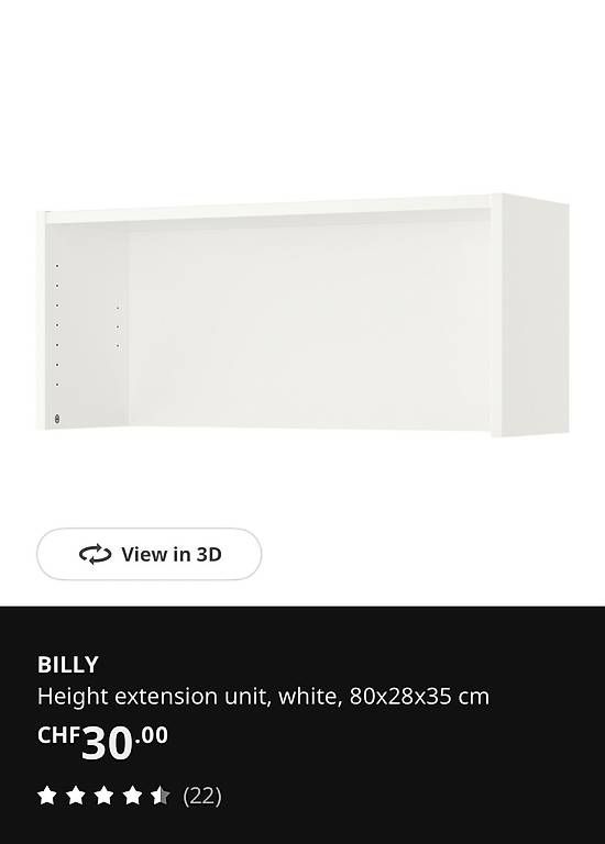 Scaffali: Ikea Billy Aufsatzregal Weiß  – Usato da Zürich venduto da mnbdmgh
