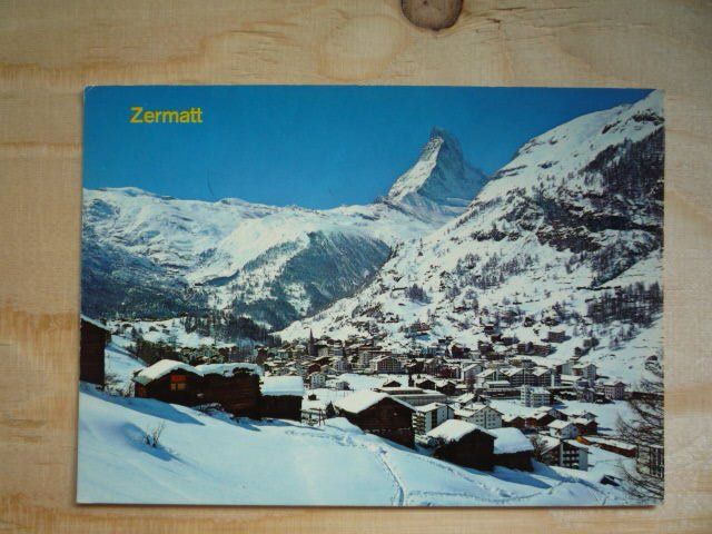 Cartoline postali: Zermatt im Winter, 8.1.1974 – Usato da Rieden SG venduto da Brockehuesli