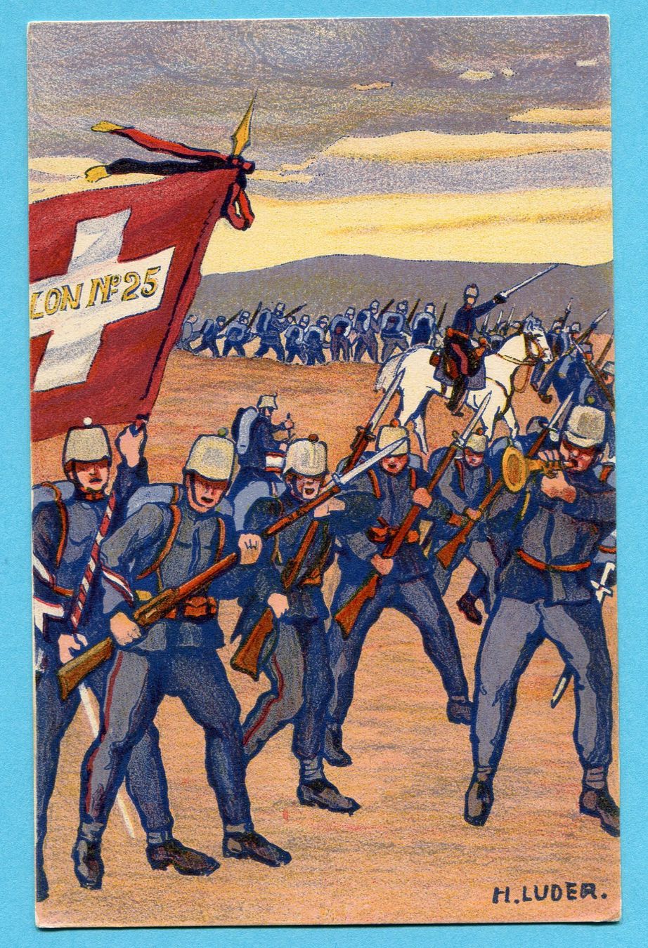 Tutti i francobolli: Karte Infanterie Nr. 53 - Bataillon 25 – Nuovo (secondo la descrizione) da Opfikon venduto da Prophila