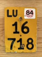 Mofanummer Nummernschild Mofa Töffli Luzern LU 16 718