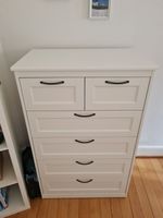 Weisse IKEA Songesand Kommode mit 6 Schubladen