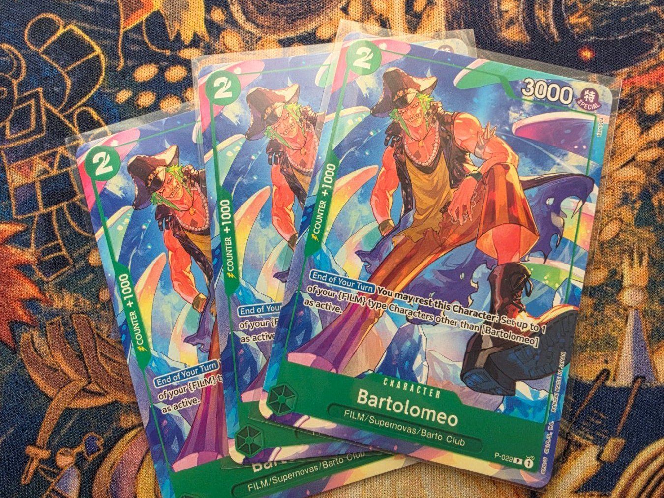 Bandai Sammelbilder & Trading cards: One Piece Bartolomeo 3x – Gebraucht aus Genestrerio von AM_98