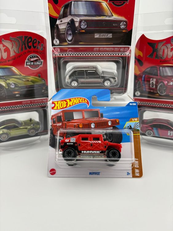 Hot Wheels Humvee Red #55 Mainline 2025 Case C (In-Stock) New