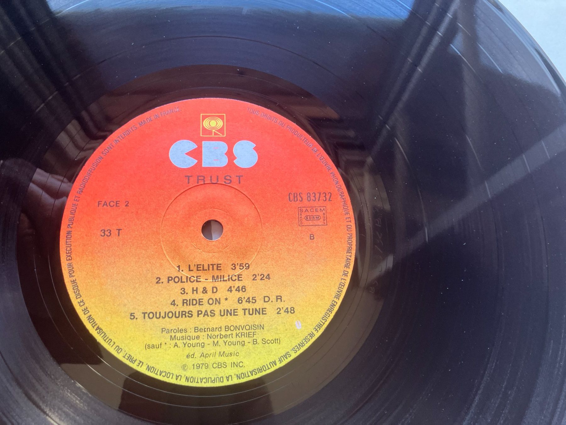 Dischi in vinile: Trust – Usato da Aarwangen venduto da Jukebox3 7