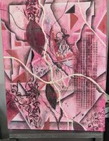 💝Pinkpuzzle 💝Schönes 💝 Acrylbild💫 Höhe 80/ Breite 60