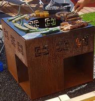Holzgrill/ Grill aus Metall 