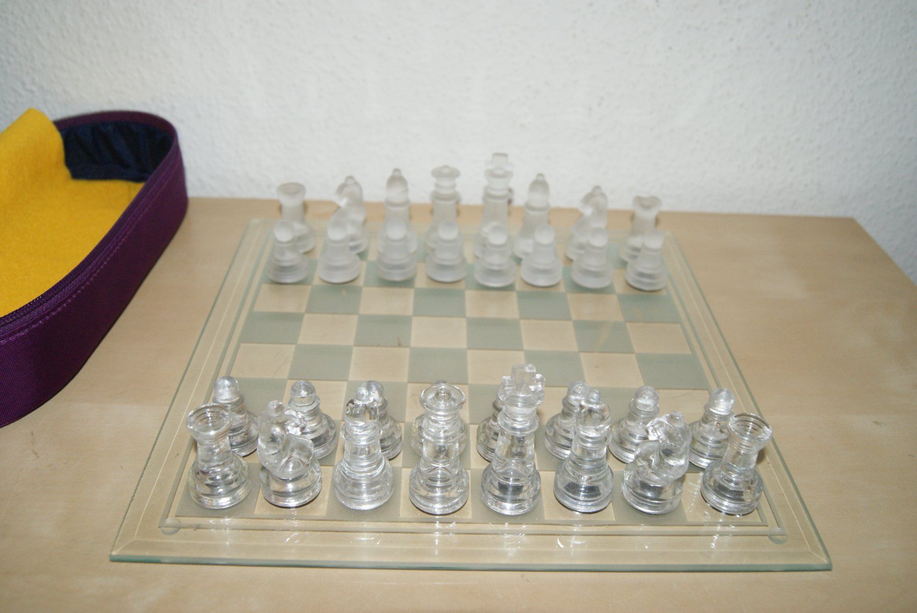Spiele: Glas – Schachset– Staunton Formfiguren – Gebraucht aus Zürich von Widi1 1
