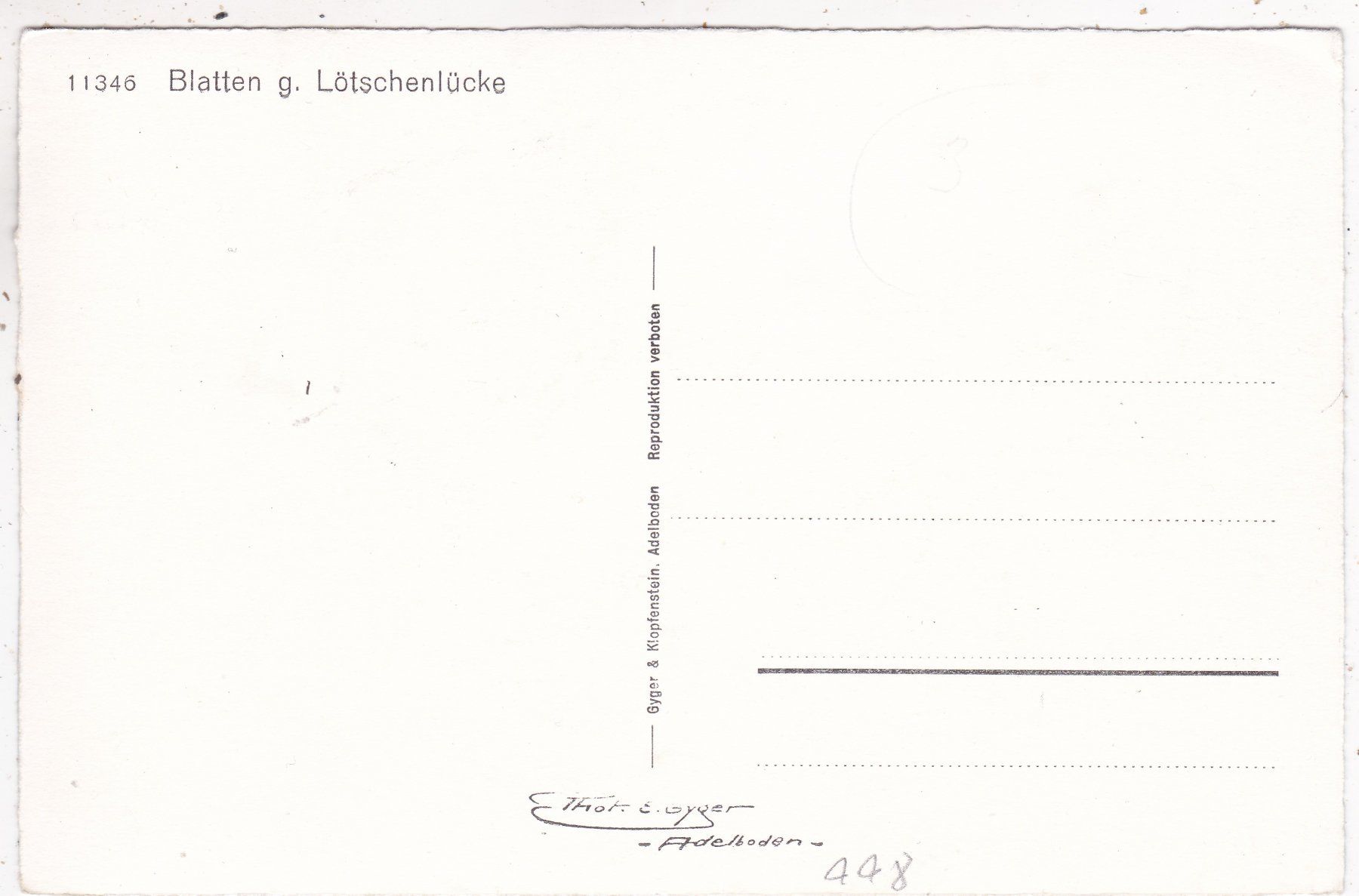 Cartoline postali: Blatten g. Lötschenlücke – Usato da Herisau venduto da Lisegrat2008 1
