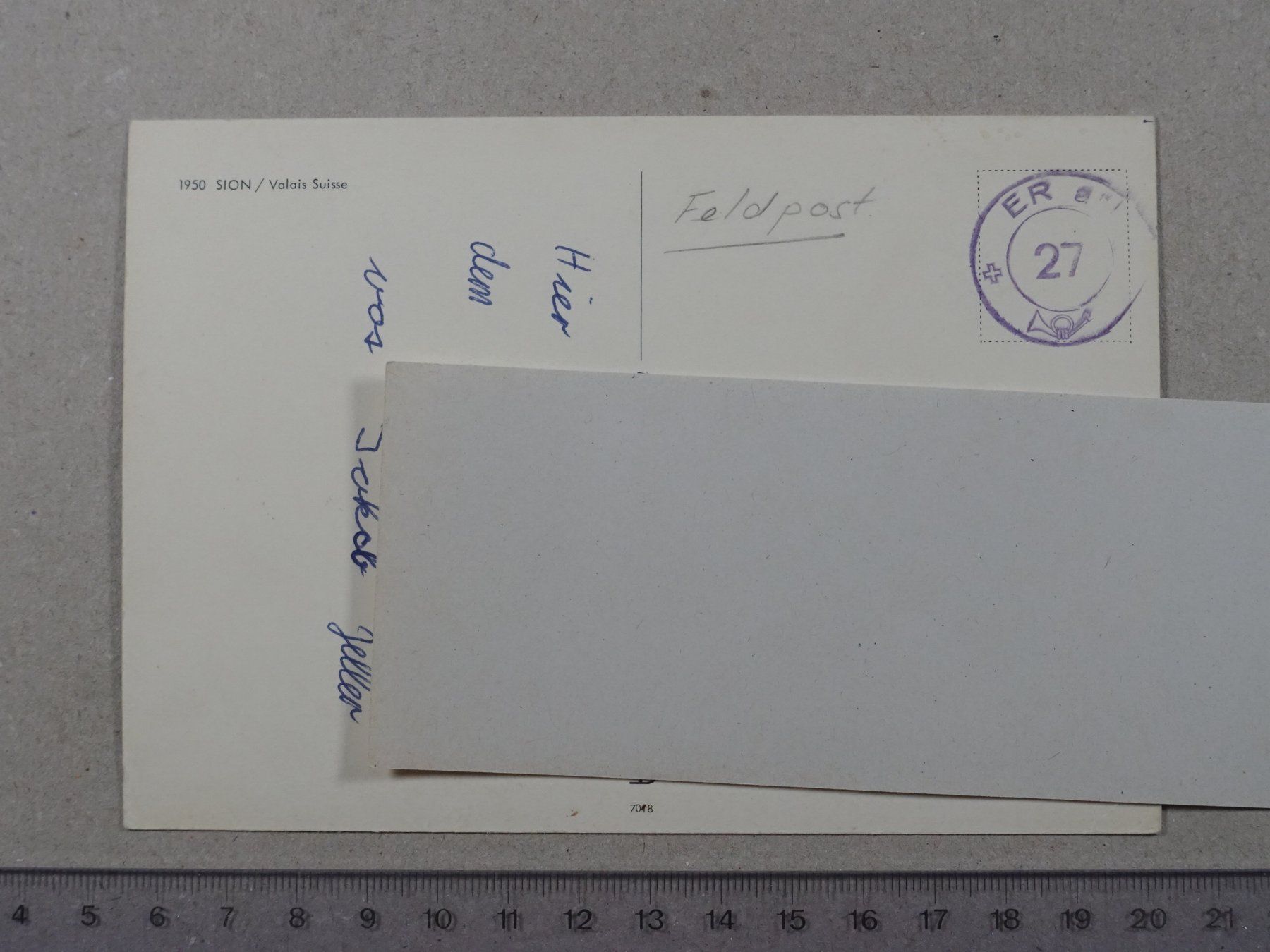 Cartes postales: Sion, Feldpost – D'occasion à Lenzburg par fh1 1