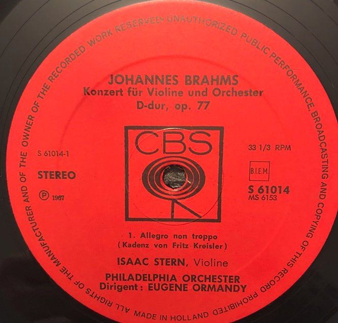 Schallplatten: Brahms – Violinkonzert (LP, Isaac Stern / Ormandy) – Gebraucht aus Grüningen von azulamarillo_vinyl 2