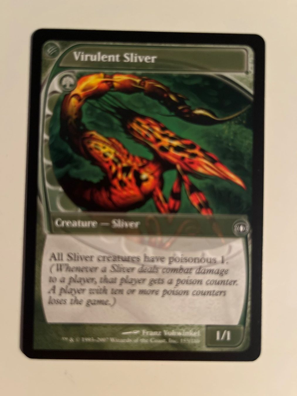 Magic The Gathering Carte collezionabili: 1 x Virulent Sliver - Magic: The Gathering - MtG – Usato da Kriens venduto da Shadi1980