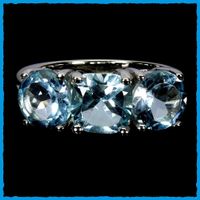 Sky Blue Topas Ring 925 Silber