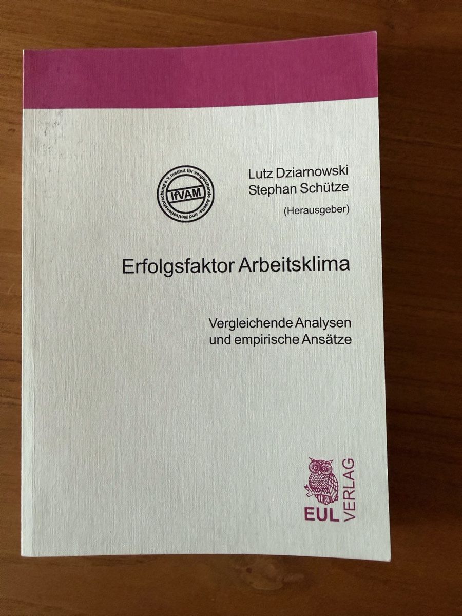 Libri: Erfolgsfaktor Arbeitsklima, Vergleichende Analysen  – Usato da Bülach venduto da abo_tjt2