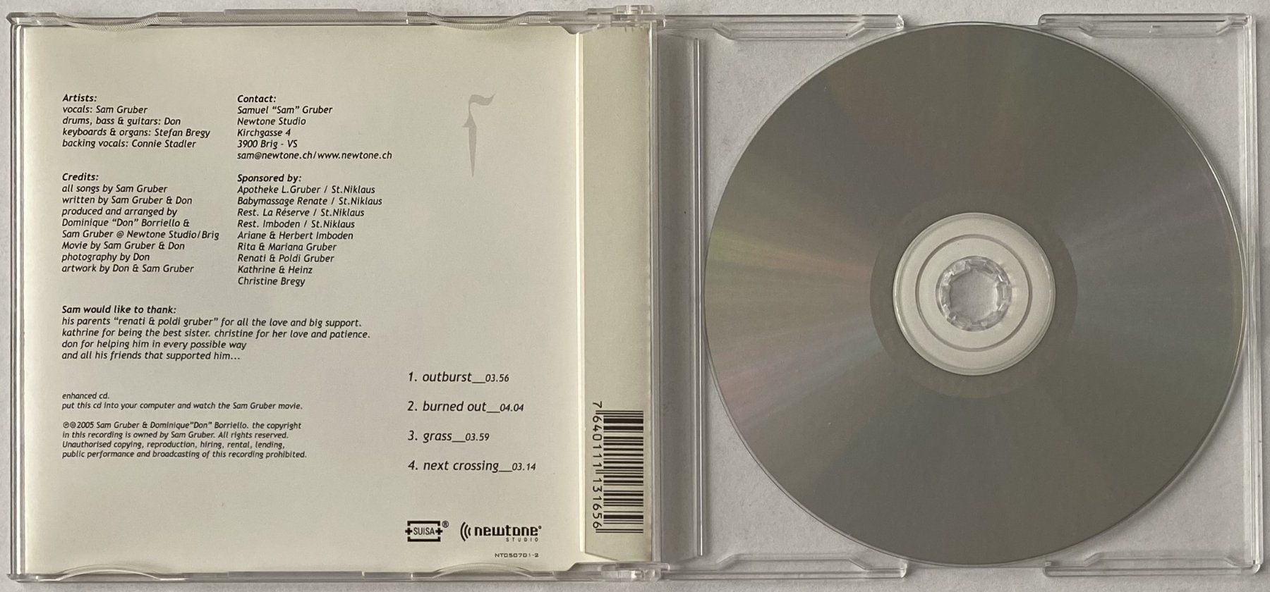 CD: Sam Gruber, Burned Out – Usato da Flums venduto da Asquillo 2