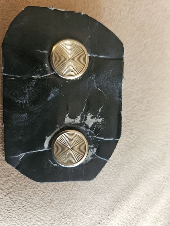 Paire De Boutons De Manchette Art Nouveau – Plaqué Or 18k – Nacre – BRUMMELL