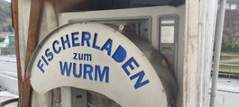 Werbeschild aus Edelstahl