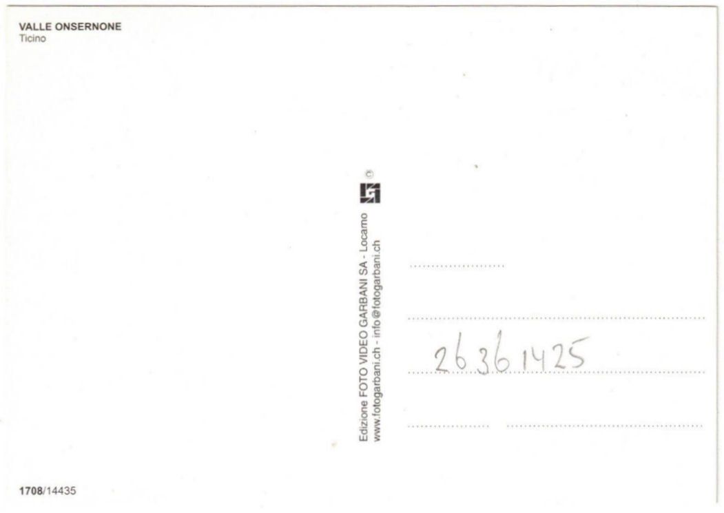 Cartoline postali: Valle Onsernone - 4 Bild AK – Usato da Binningen venduto da Mountainrider 1