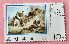 Briefmarken aus Nordkorea  Gemälde der Revolution GESTEMPELT