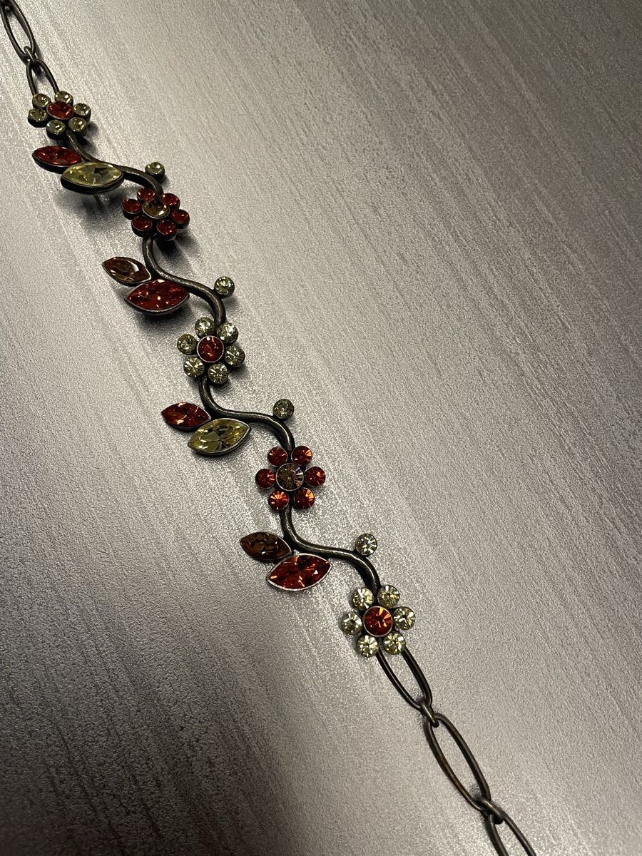 Colliers: Blüten Collier Strass Vintage Dirndl Kette romantisch – D'occasion à Heitenried par Steffundsasch 1