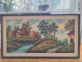Ölgemälde Landschaft signiert S. Tanzi gerahmt