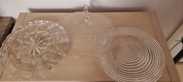 3x Glasplatten, 1x mit Henkel, Top Zustand!