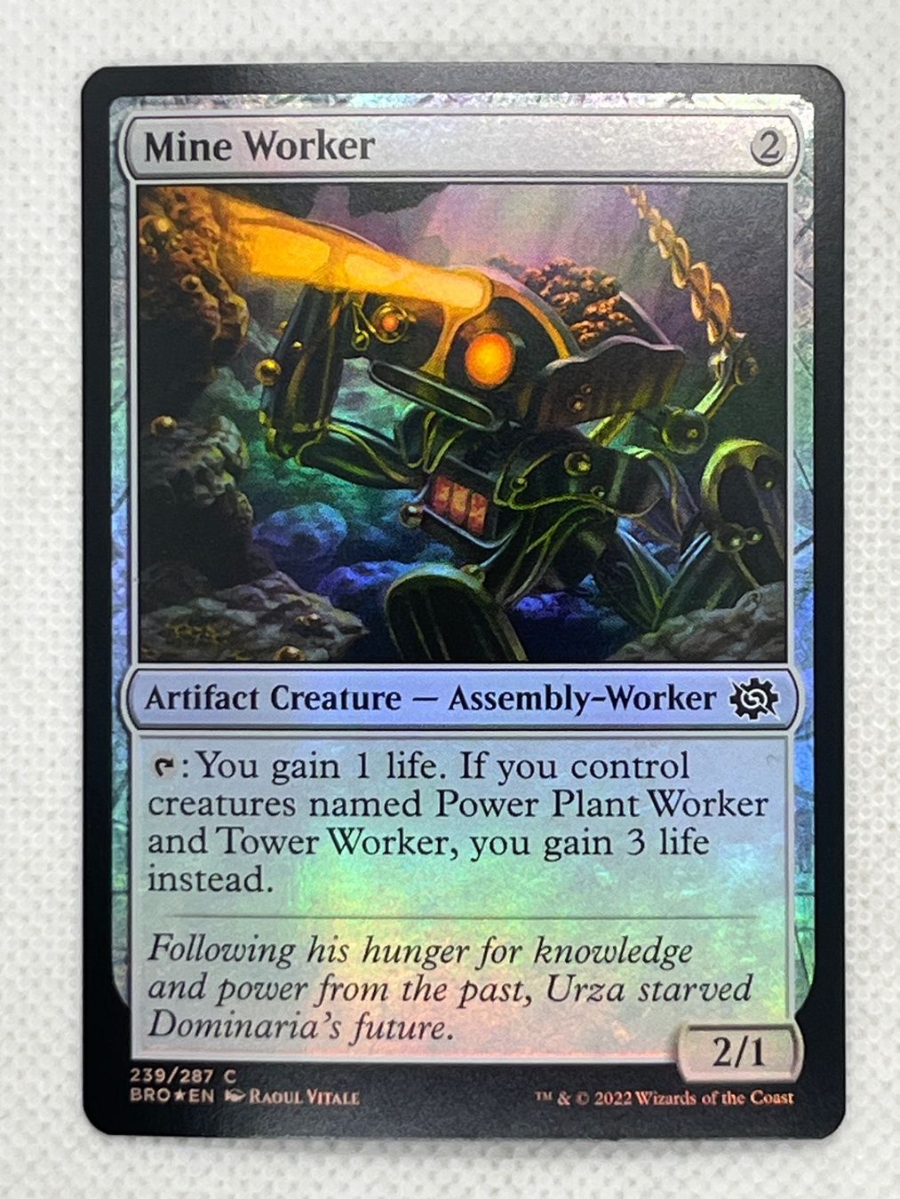 Magic The Gathering Sammelbilder & Trading cards: Magic The Gathering Karte "Mine Worker" Foil – Gebraucht aus Hinterkappelen von Kim1992