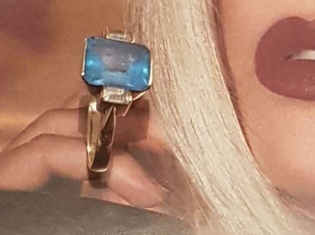 Bagues: Eleganter Ring mit blauem Stein – Neuf (Voir description) à Unterägeri par Altgoldschmuck 5