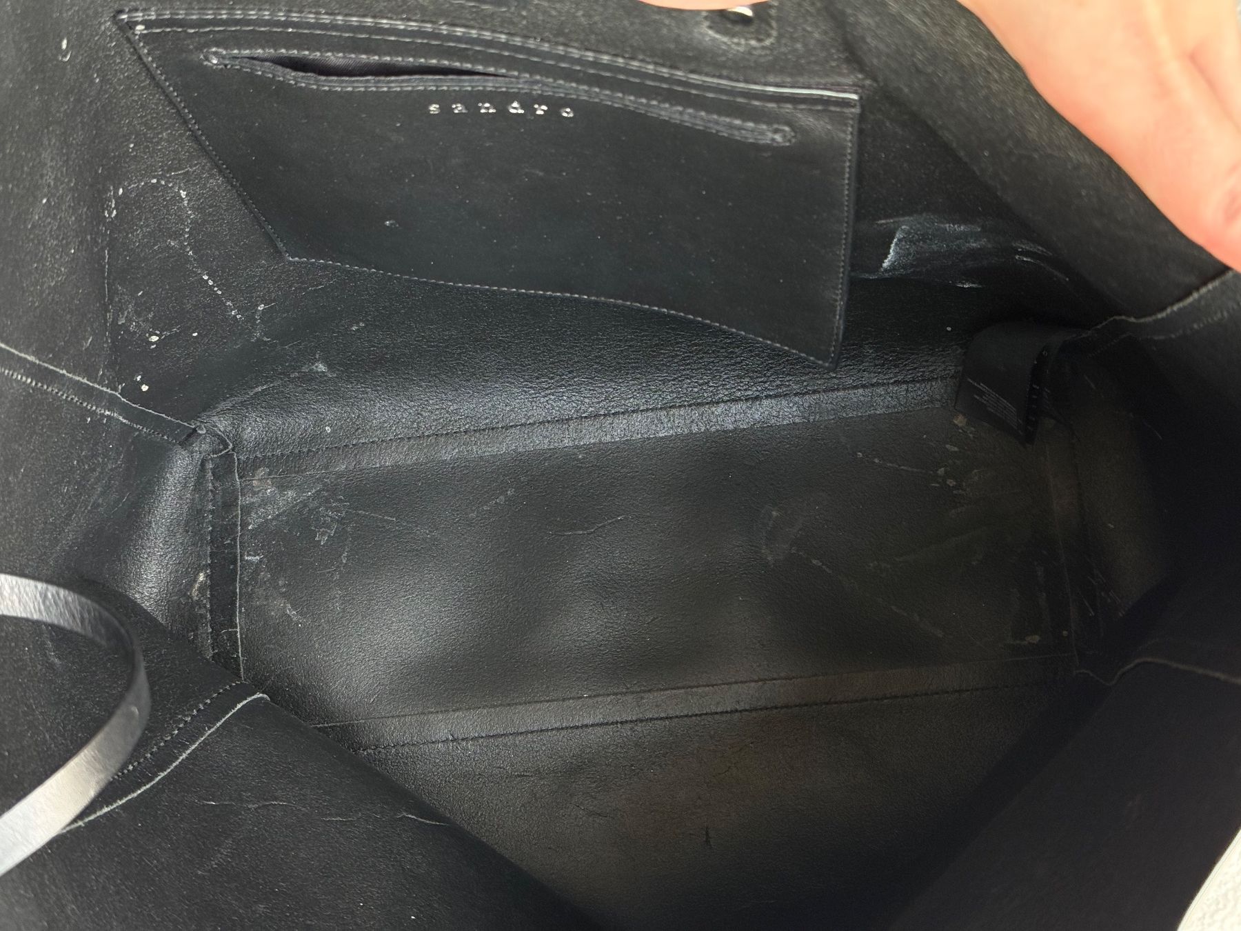 Sandro Borse da donna: Schwarzer Leder Shopper von Sandro – Usato da Wettingen venduto da lisous.closet 5