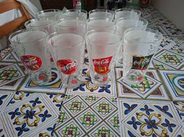 Set 12 bicchieri cocacola  vintage 
