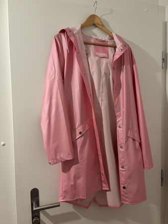 RAINS pink raincoat XS  