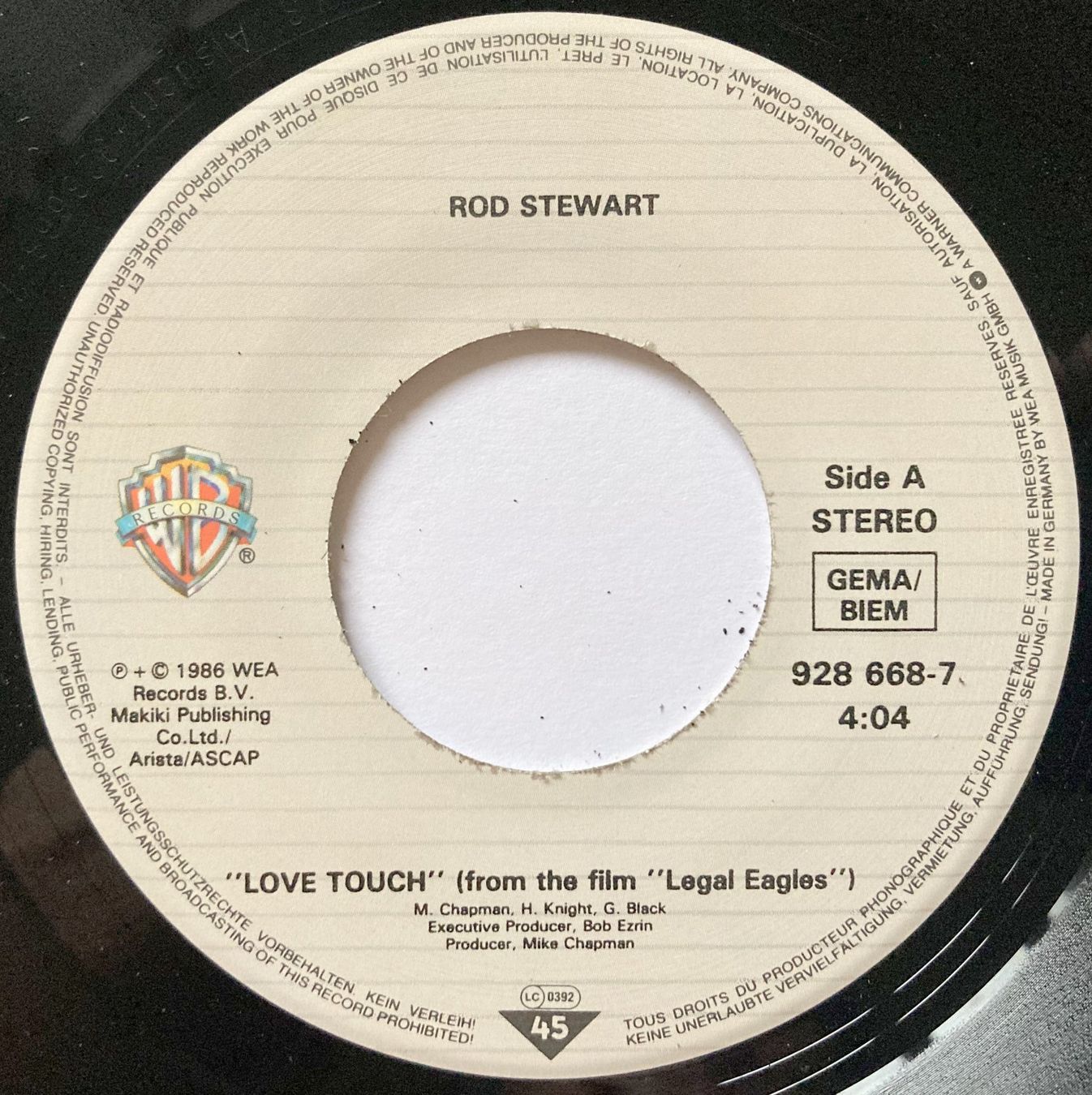 Schallplatten: ROD STEWART - LOVE TOUCH – Gebraucht aus Bottens von hotter-than-hell 2