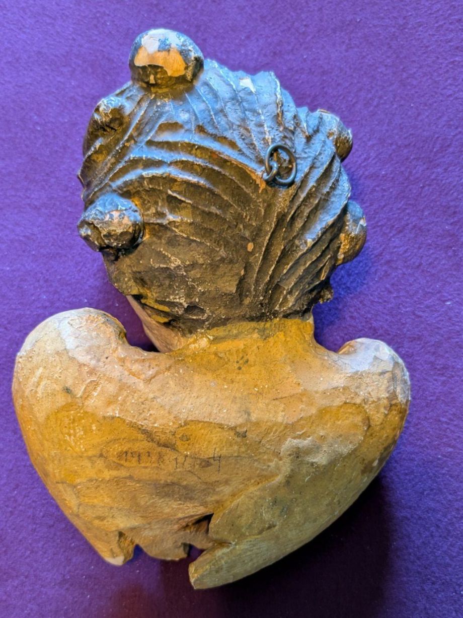 Statuette: Antike Engelsfigur, Engelkopf, Barock Stil, geschnitzt – Usato da Mönchaltorf venduto da Blechfreund 4