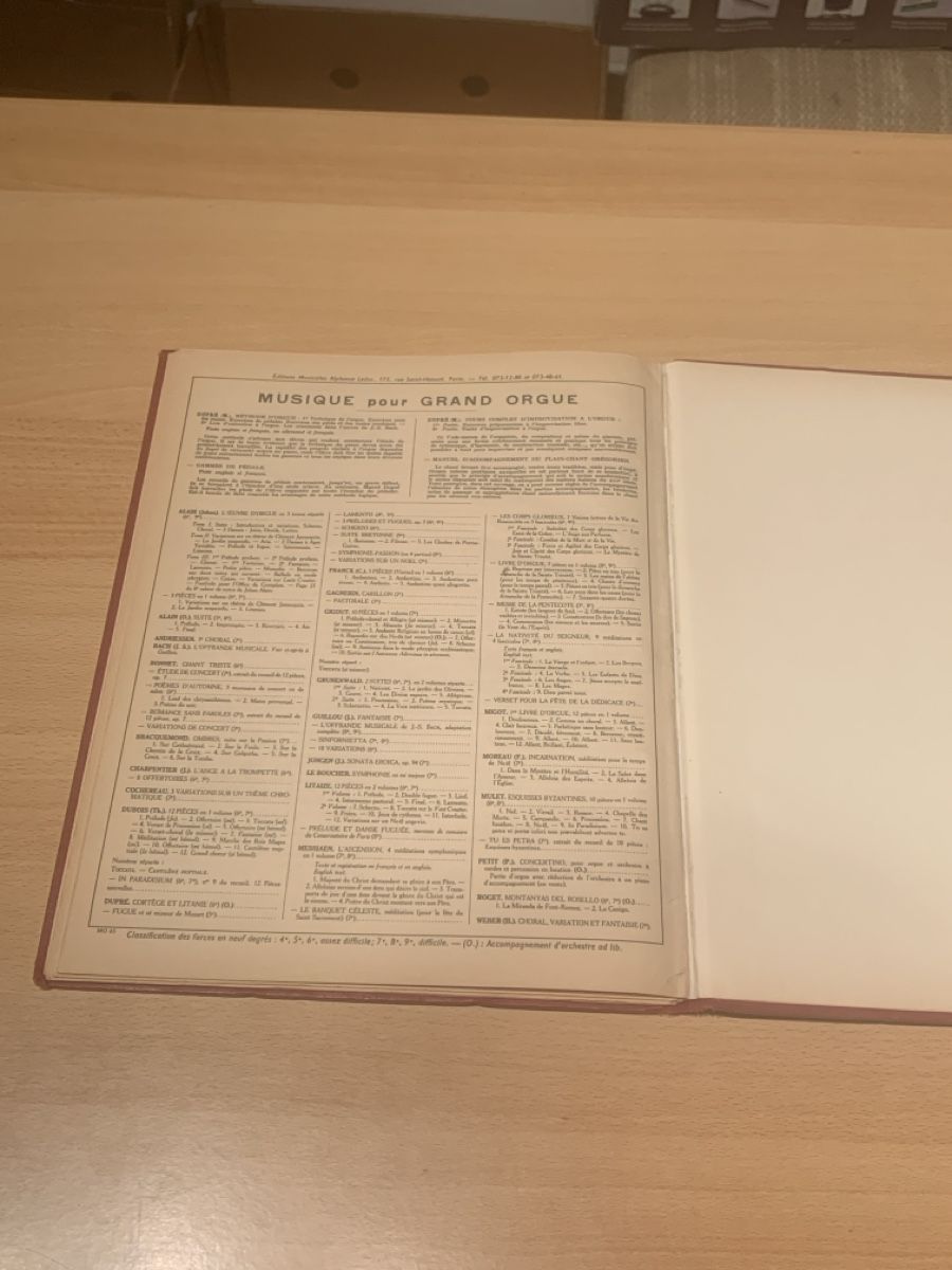Libri: Musiknoten Methode d'Orgue Marcel Dupre gebraucht – Usato da Laufen venduto da Nivo33 2