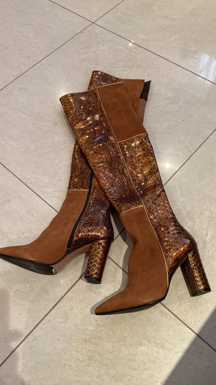 Scarpe da donna: echtleder Stiefel, Gr. 38 – Usato da Dagmersellen venduto da sheli17 3