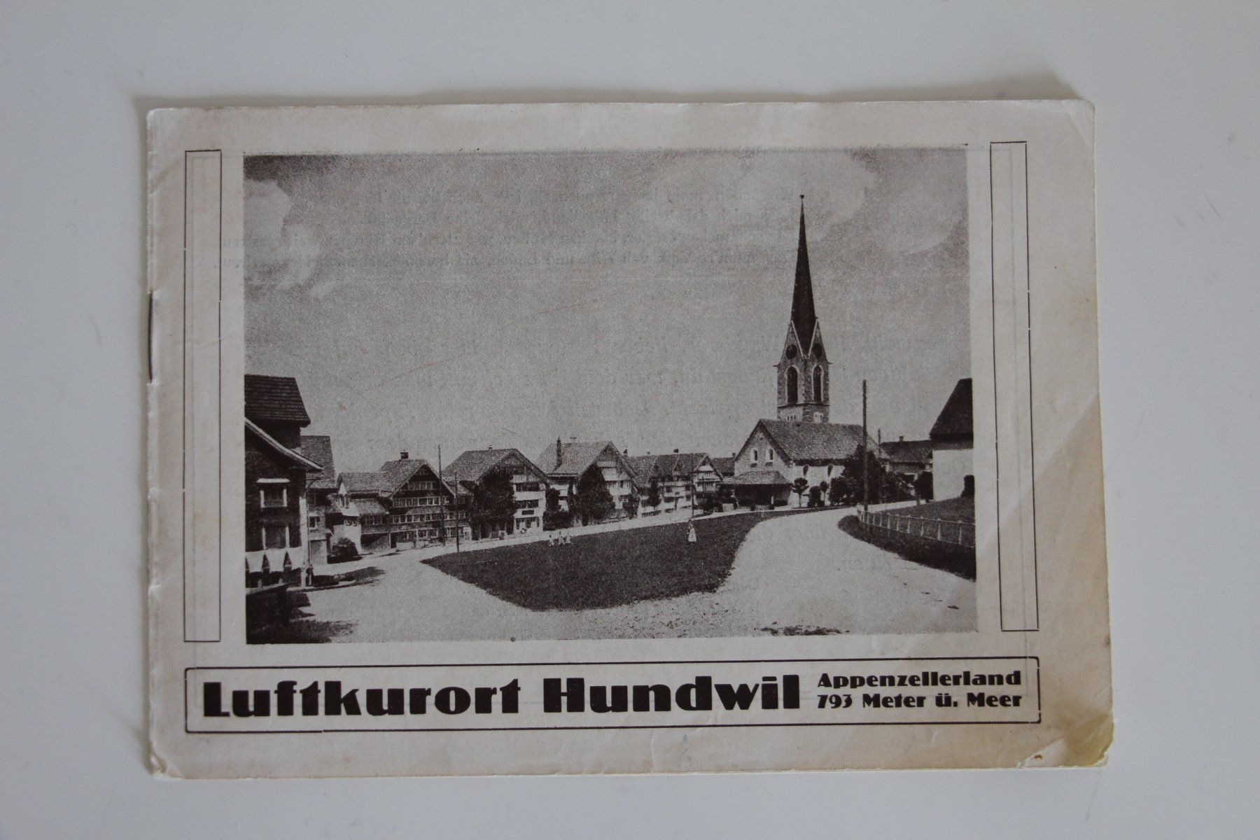 Cartoline postali: PROSPEKT "LUFTKURORT HUNDWIL" ca. 1925 WERBUNG – Usato da St. Gallen venduto da modernetc
