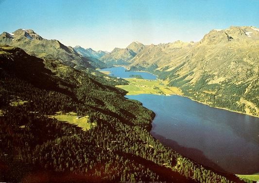 Ansichtskarten: ST. MORITZ Vista dal lei dals Chöts – Gebraucht aus Jona von philajona