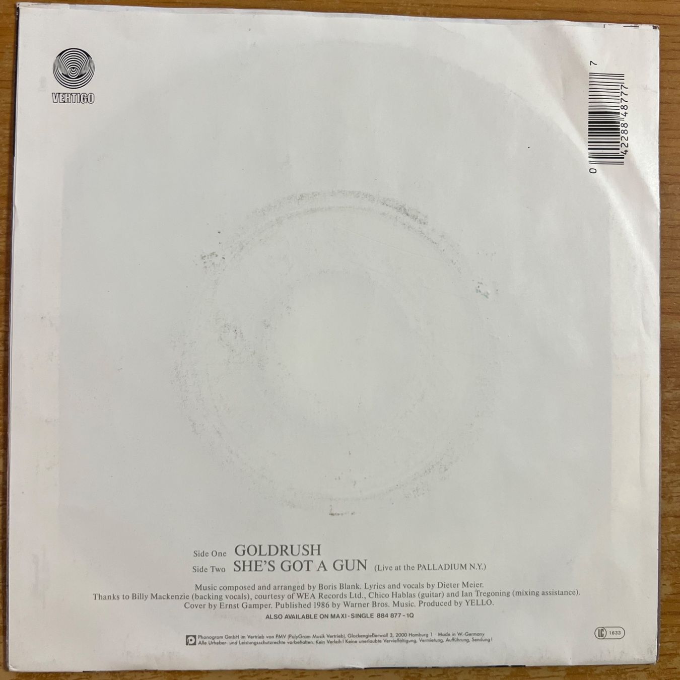 Vinyles: Yello - Goldrush / 1. D-Press. 1986 – D'occasion à Gais par soundcave57 1