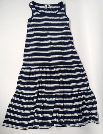 GAP robe longue bleue lignée blanche taille S