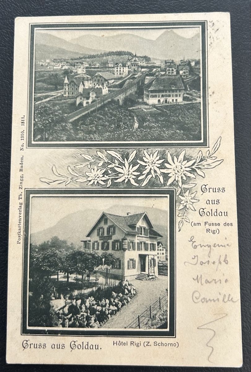 Cartoline postali: Gruss aus Goldau  – Usato da Horw venduto da Tellbub