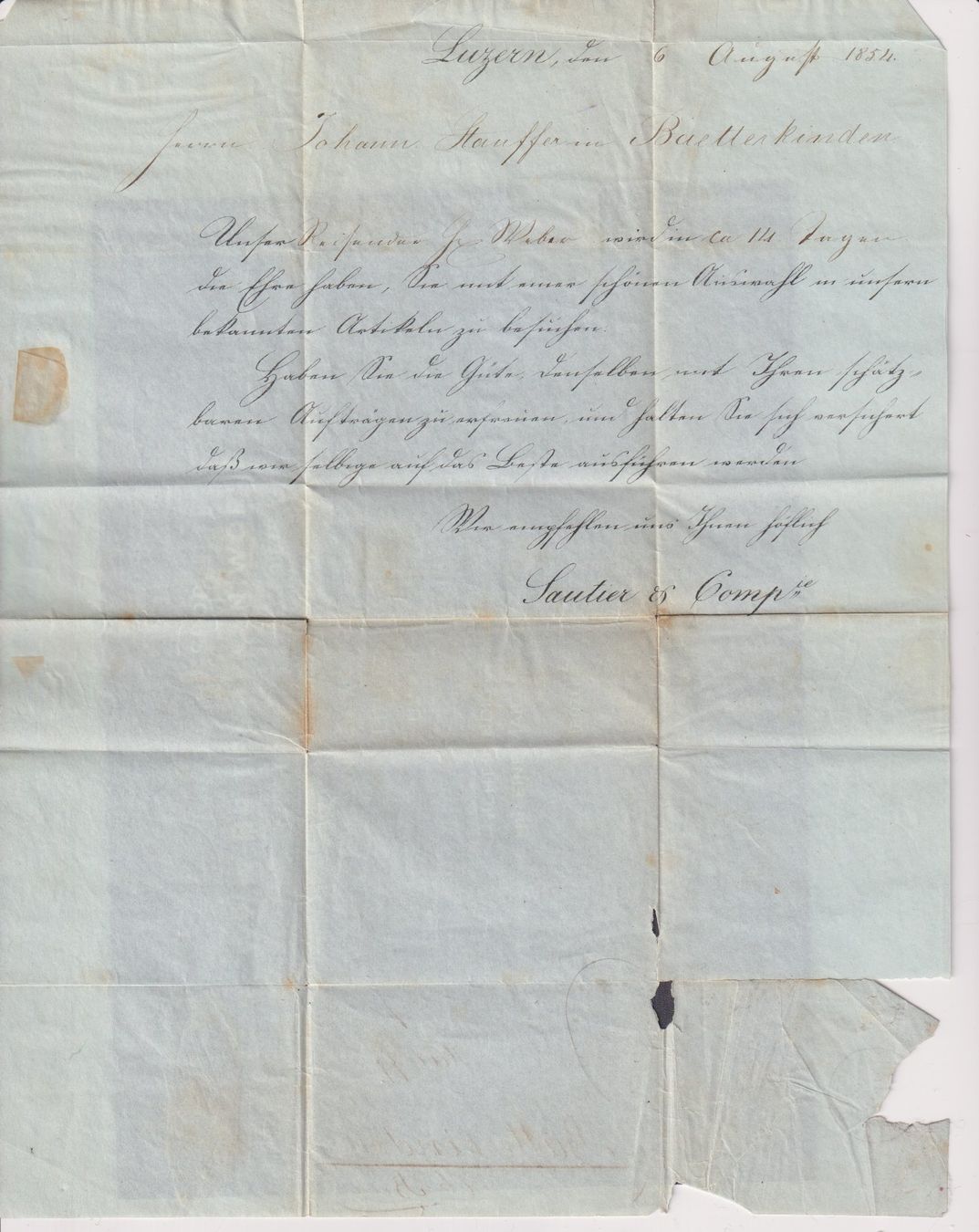 Tutti i francobolli: Brief mit Rayon 17II, blauer Vollstempel BERN+++++++ – Usato da Samnaun-Compatsch venduto da Muckimu 2
