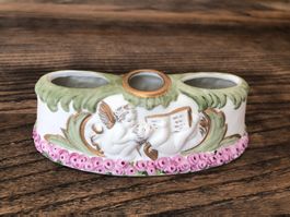 🕯️Engel Kerzenständer Keramik Vintage Deko handbemalt in CH