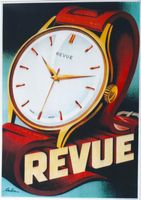 REVUE SWISS MADE ARMBAND UHR c.1941 Original Plakat