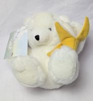 Vintage Hans de Beer Plüschtier Der kleine Eisbär mit Banane